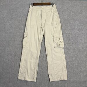 Abercrombie & Fitch Cargo Pants Utility Pockets Beige Cotton Blend Size 26 2S 2P